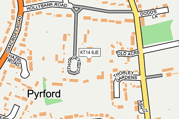 KT14 6JE map - OS OpenMap – Local (Ordnance Survey)