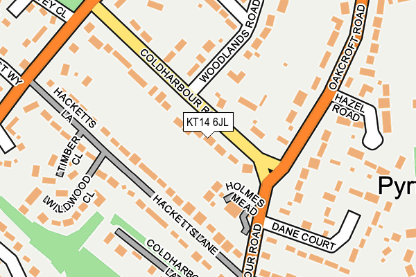 KT14 6JL map - OS OpenMap – Local (Ordnance Survey)