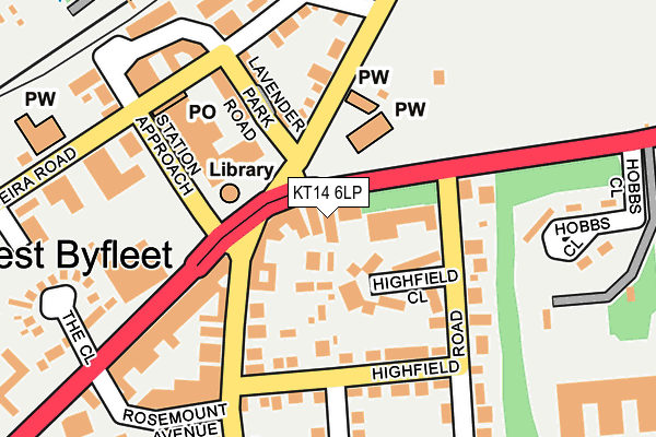 KT14 6LP map - OS OpenMap – Local (Ordnance Survey)