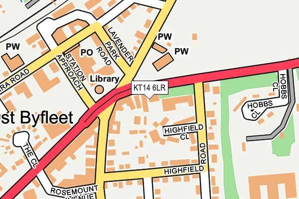 KT14 6LR map - OS OpenMap – Local (Ordnance Survey)