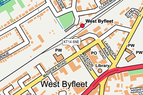 Map of WEST BYFLEET PHYSIOTHERAPY CLINIC LTD at local scale