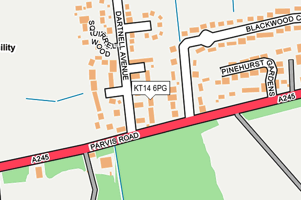KT14 6PG map - OS OpenMap – Local (Ordnance Survey)