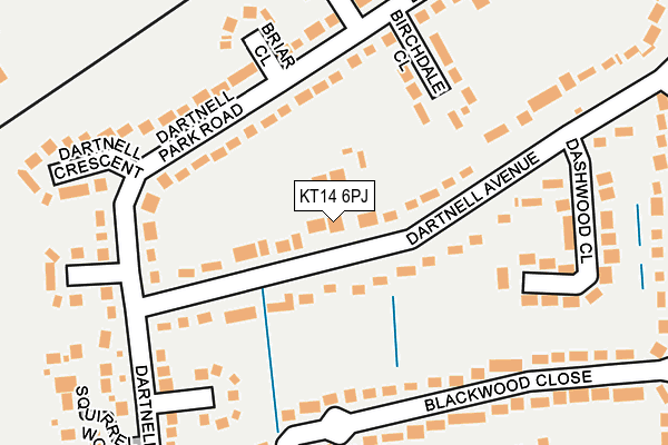 KT14 6PJ map - OS OpenMap – Local (Ordnance Survey)
