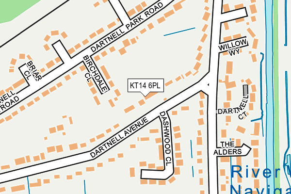 KT14 6PL map - OS OpenMap – Local (Ordnance Survey)