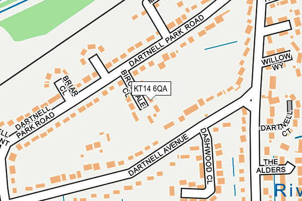 KT14 6QA map - OS OpenMap – Local (Ordnance Survey)