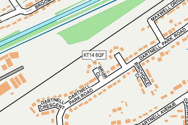 KT14 6QF map - OS OpenMap – Local (Ordnance Survey)