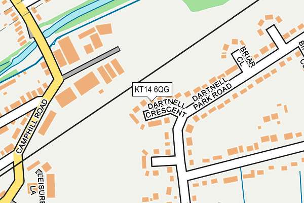 KT14 6QG map - OS OpenMap – Local (Ordnance Survey)