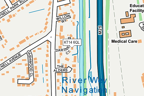 KT14 6QL map - OS OpenMap – Local (Ordnance Survey)