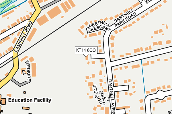KT14 6QQ map - OS OpenMap – Local (Ordnance Survey)