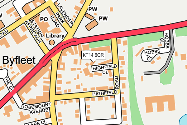 KT14 6QR map - OS OpenMap – Local (Ordnance Survey)