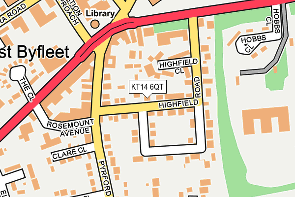 KT14 6QT map - OS OpenMap – Local (Ordnance Survey)