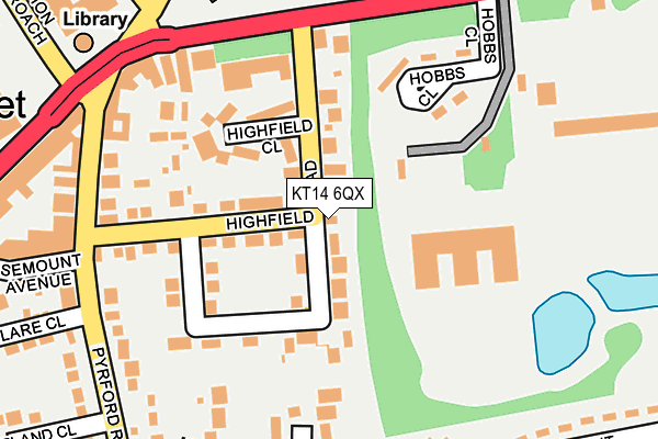 KT14 6QX map - OS OpenMap – Local (Ordnance Survey)
