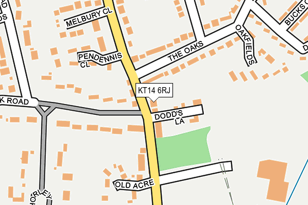 KT14 6RJ map - OS OpenMap – Local (Ordnance Survey)