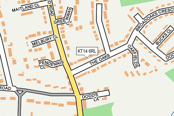 KT14 6RL map - OS OpenMap – Local (Ordnance Survey)