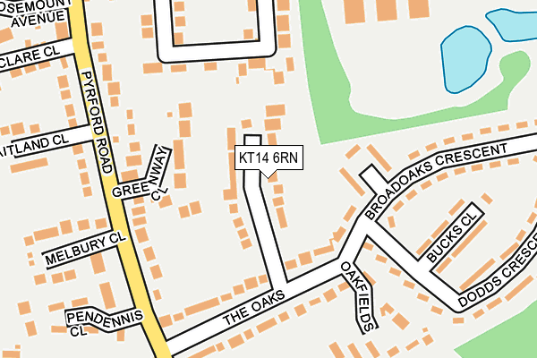 KT14 6RN map - OS OpenMap – Local (Ordnance Survey)