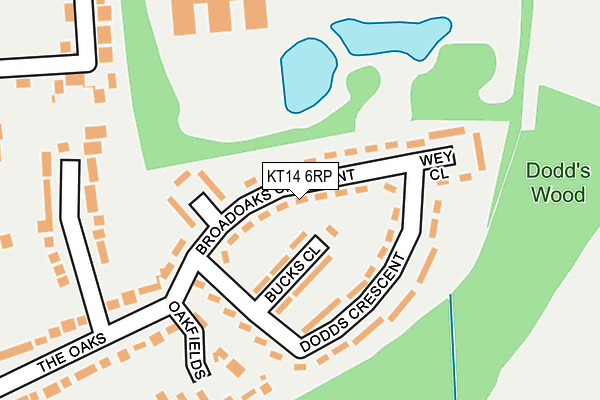 KT14 6RP map - OS OpenMap – Local (Ordnance Survey)