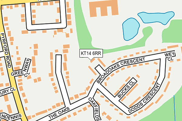KT14 6RR map - OS OpenMap – Local (Ordnance Survey)