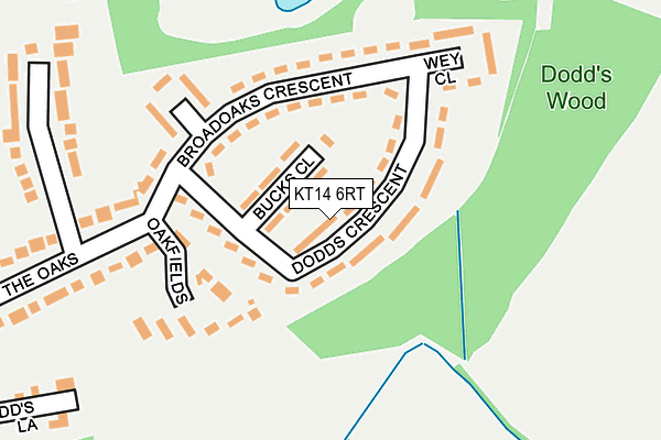 KT14 6RT map - OS OpenMap – Local (Ordnance Survey)