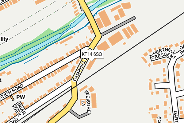 KT14 6SQ map - OS OpenMap – Local (Ordnance Survey)