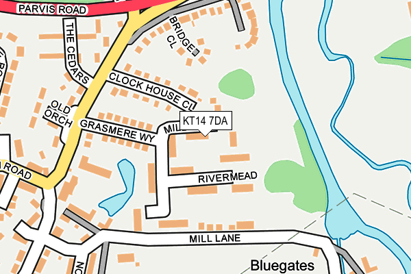 KT14 7DA map - OS OpenMap – Local (Ordnance Survey)