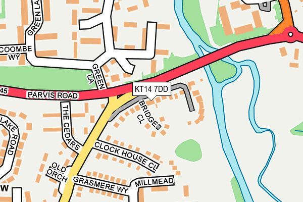 KT14 7DD map - OS OpenMap – Local (Ordnance Survey)