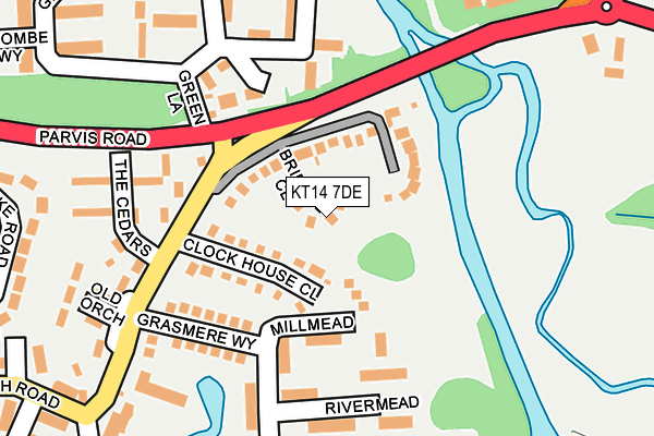 KT14 7DE map - OS OpenMap – Local (Ordnance Survey)