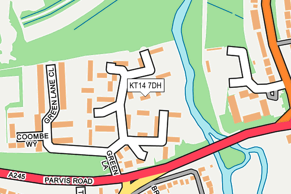 KT14 7DH map - OS OpenMap – Local (Ordnance Survey)