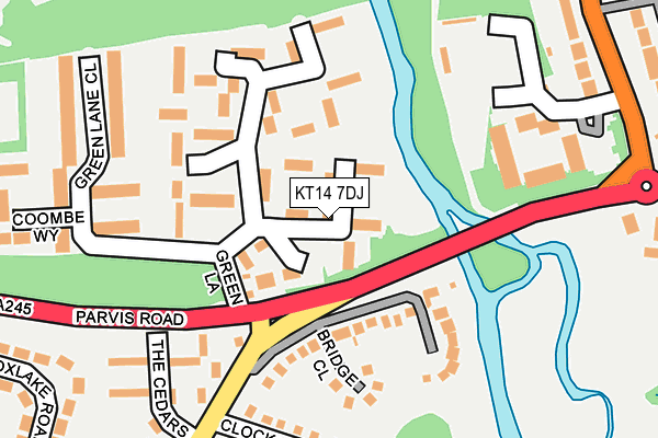 KT14 7DJ map - OS OpenMap – Local (Ordnance Survey)