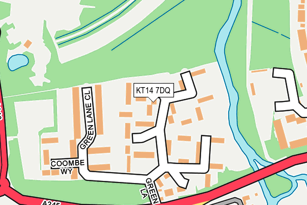 KT14 7DQ map - OS OpenMap – Local (Ordnance Survey)