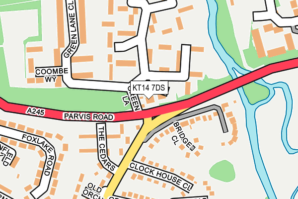 KT14 7DS map - OS OpenMap – Local (Ordnance Survey)