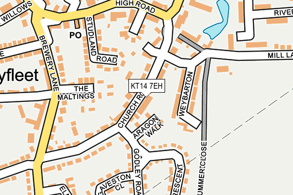 KT14 7EH map - OS OpenMap – Local (Ordnance Survey)