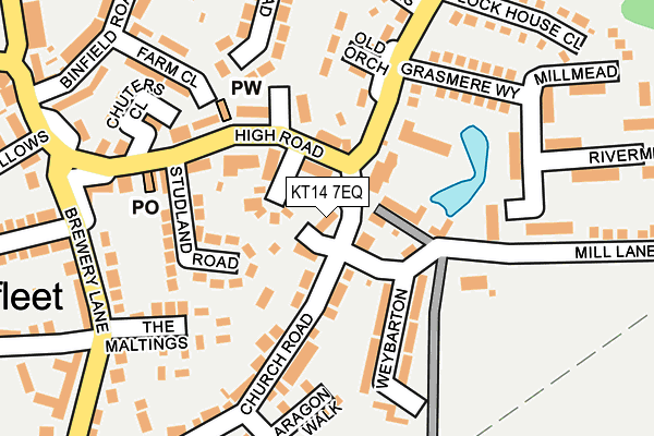 KT14 7EQ map - OS OpenMap – Local (Ordnance Survey)