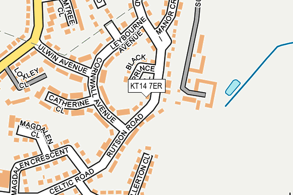 KT14 7ER map - OS OpenMap – Local (Ordnance Survey)