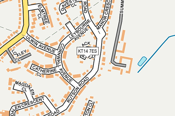 KT14 7ES map - OS OpenMap – Local (Ordnance Survey)