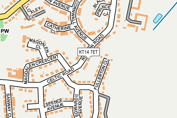 KT14 7ET map - OS OpenMap – Local (Ordnance Survey)