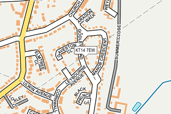 KT14 7EW map - OS OpenMap – Local (Ordnance Survey)