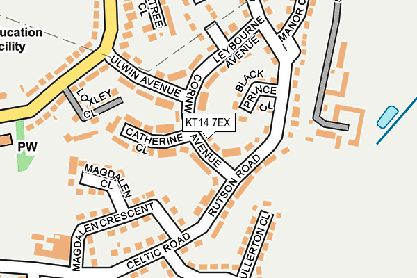 KT14 7EX map - OS OpenMap – Local (Ordnance Survey)