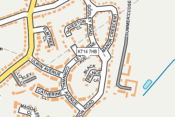 KT14 7HB map - OS OpenMap – Local (Ordnance Survey)