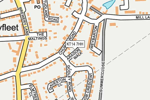 KT14 7HH map - OS OpenMap – Local (Ordnance Survey)