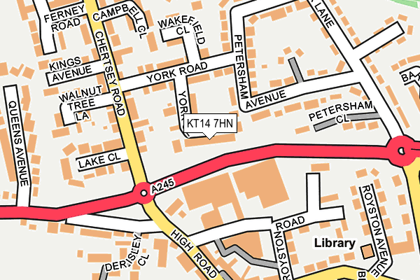 KT14 7HN map - OS OpenMap – Local (Ordnance Survey)