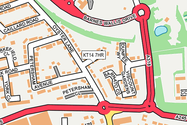 KT14 7HR map - OS OpenMap – Local (Ordnance Survey)