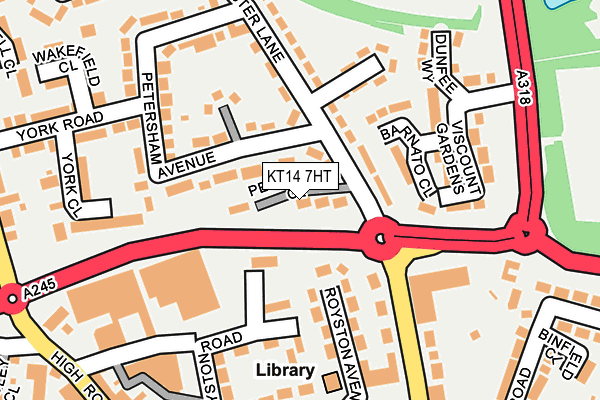 KT14 7HT map - OS OpenMap – Local (Ordnance Survey)