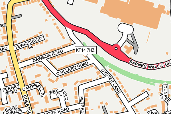 KT14 7HZ map - OS OpenMap – Local (Ordnance Survey)