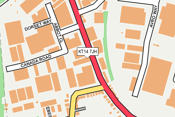KT14 7JH map - OS OpenMap – Local (Ordnance Survey)