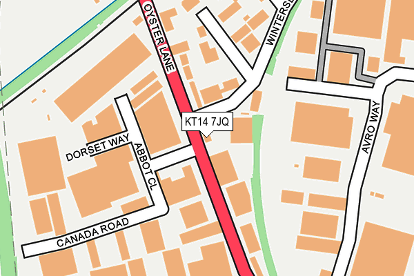 KT14 7JQ map - OS OpenMap – Local (Ordnance Survey)