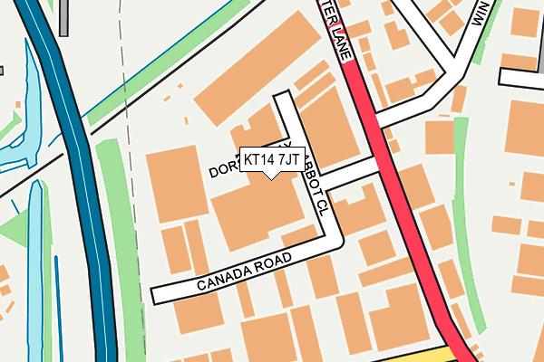 KT14 7JT map - OS OpenMap – Local (Ordnance Survey)