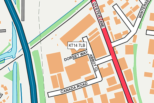 KT14 7LB map - OS OpenMap – Local (Ordnance Survey)