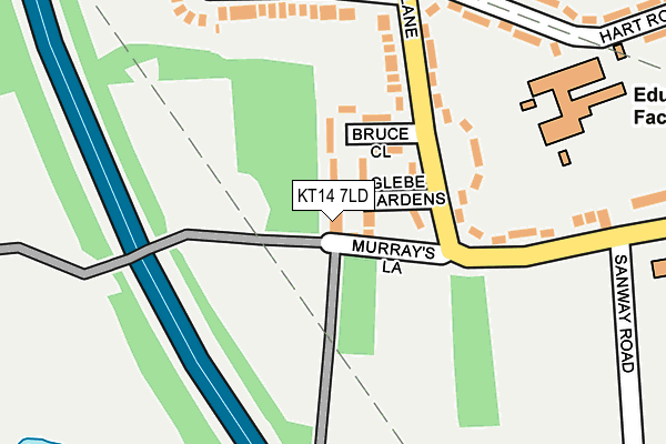 KT14 7LD map - OS OpenMap – Local (Ordnance Survey)