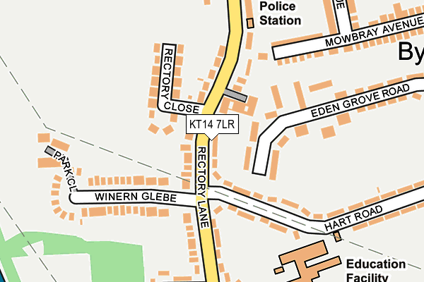 KT14 7LR map - OS OpenMap – Local (Ordnance Survey)