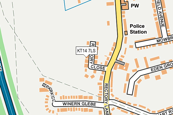 KT14 7LS map - OS OpenMap – Local (Ordnance Survey)